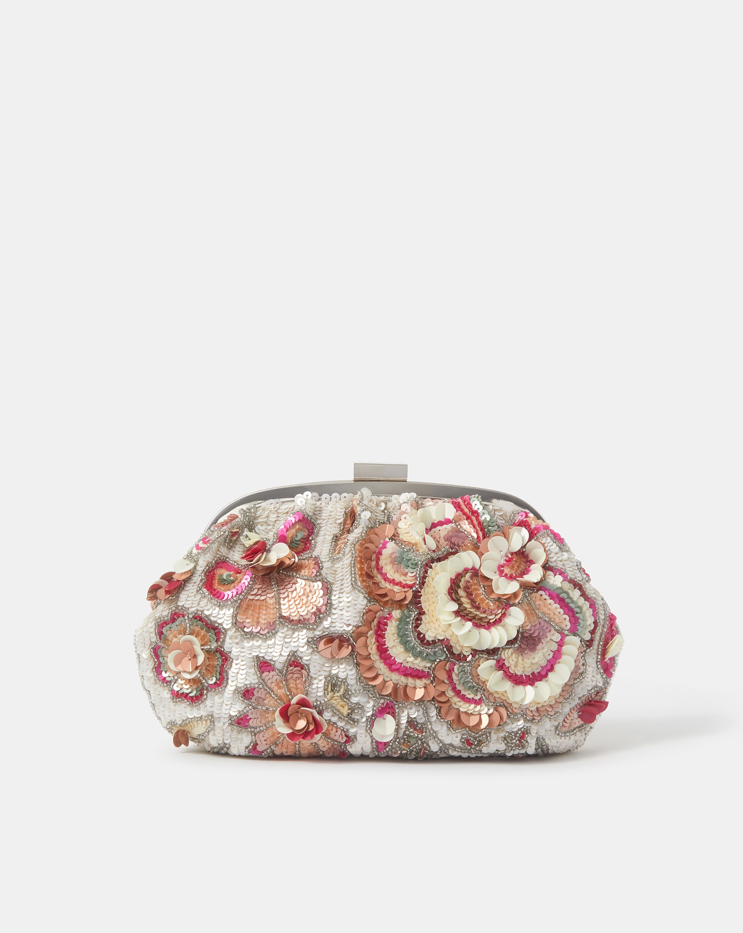 New In - Accessorize Floral Sequin Clutch Bag