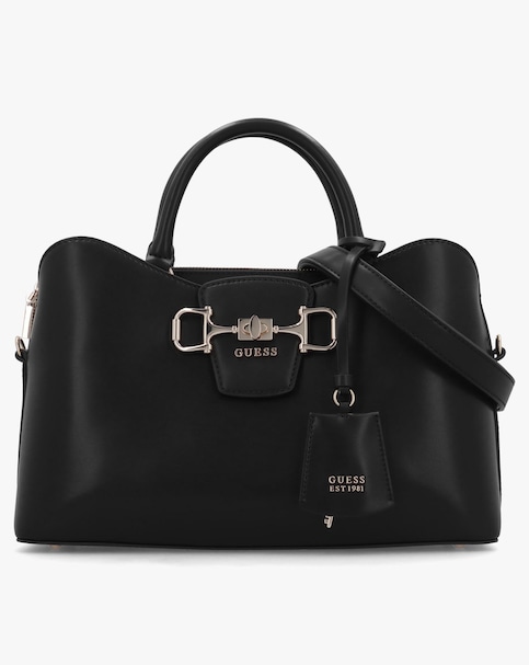 Guess Janie Girlfriend Black Satchel Bag