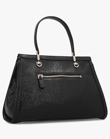 Guess Dovie Black Reptile Satchel Bag