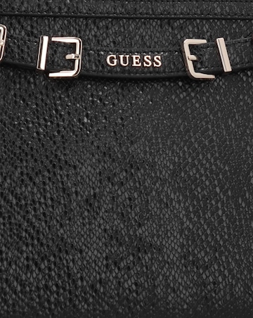 Guess Dovie Black Reptile Satchel Bag