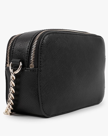 Guess Noelle Black Saffiano Cross-Body Camera Bag