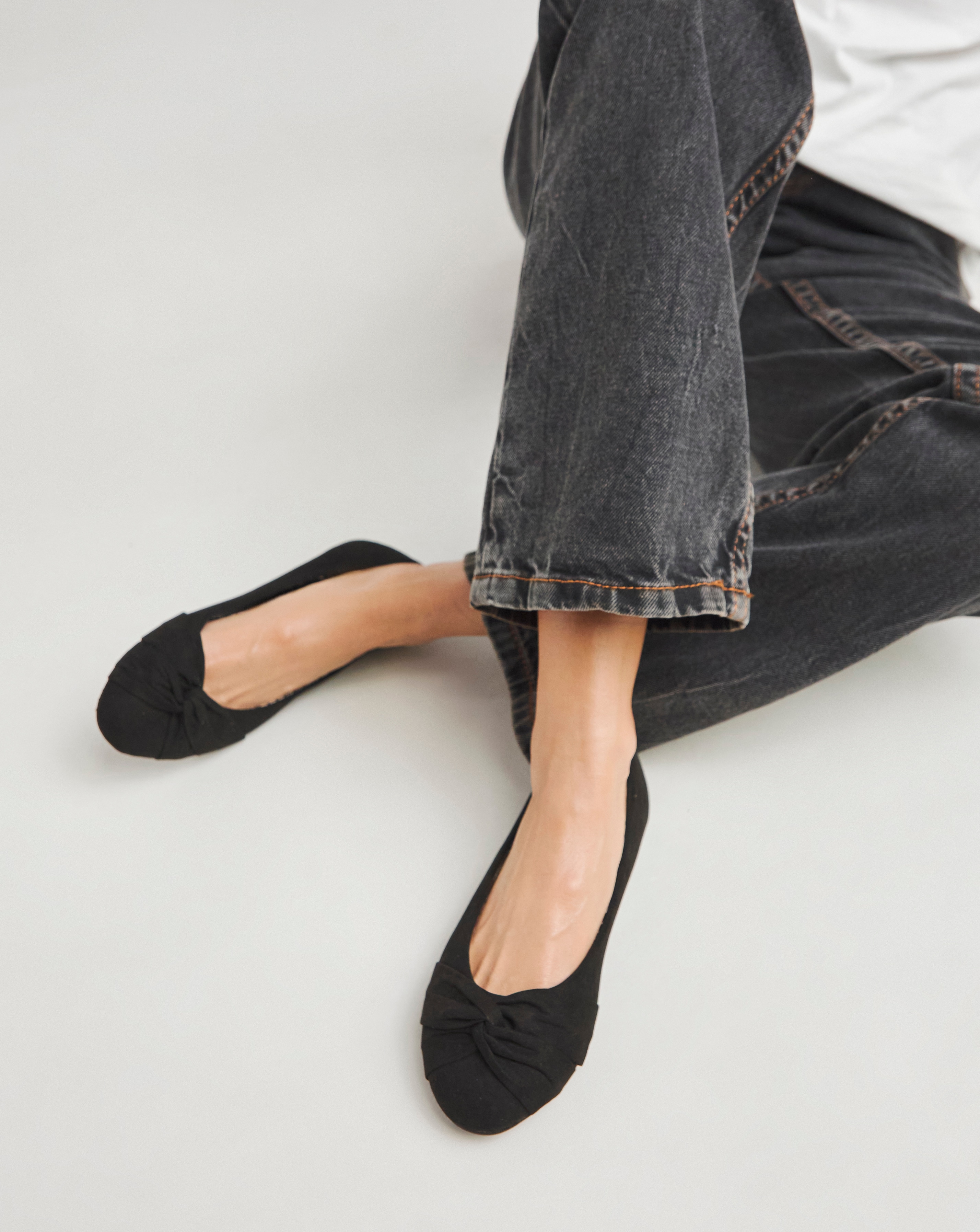 Twist Front Ballerina Shoes Standard Fit