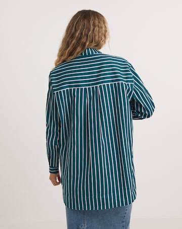 Green Mixed Stripe Long Sleeve Shirt