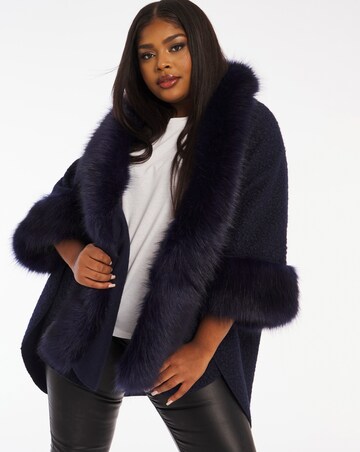 Joanna Hope Faux Fur Cape | Simply Be