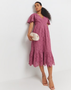Maya Deluxe Lace Midi Dress - Image 1