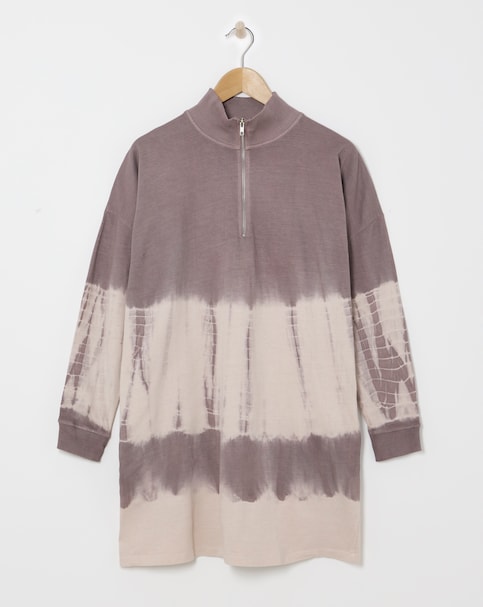 Religion Tie Dye Zip Jersey Dress