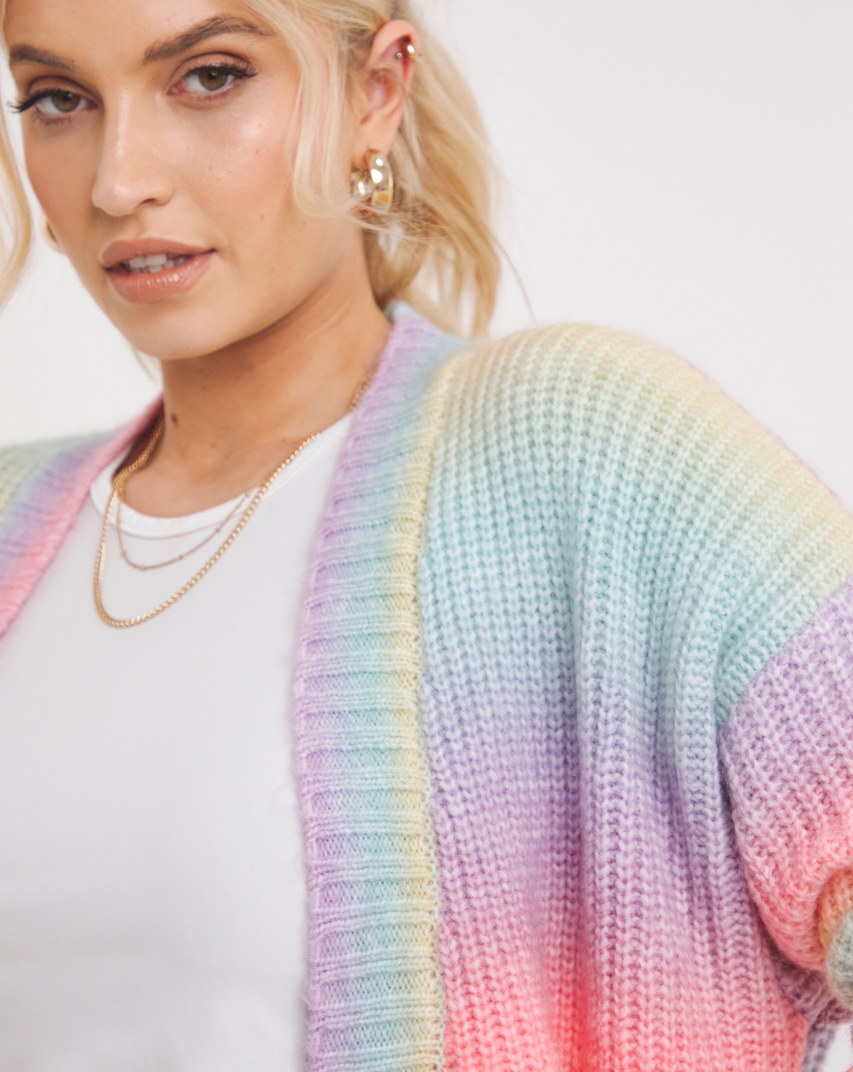 Rainbow ombre cardigan sale