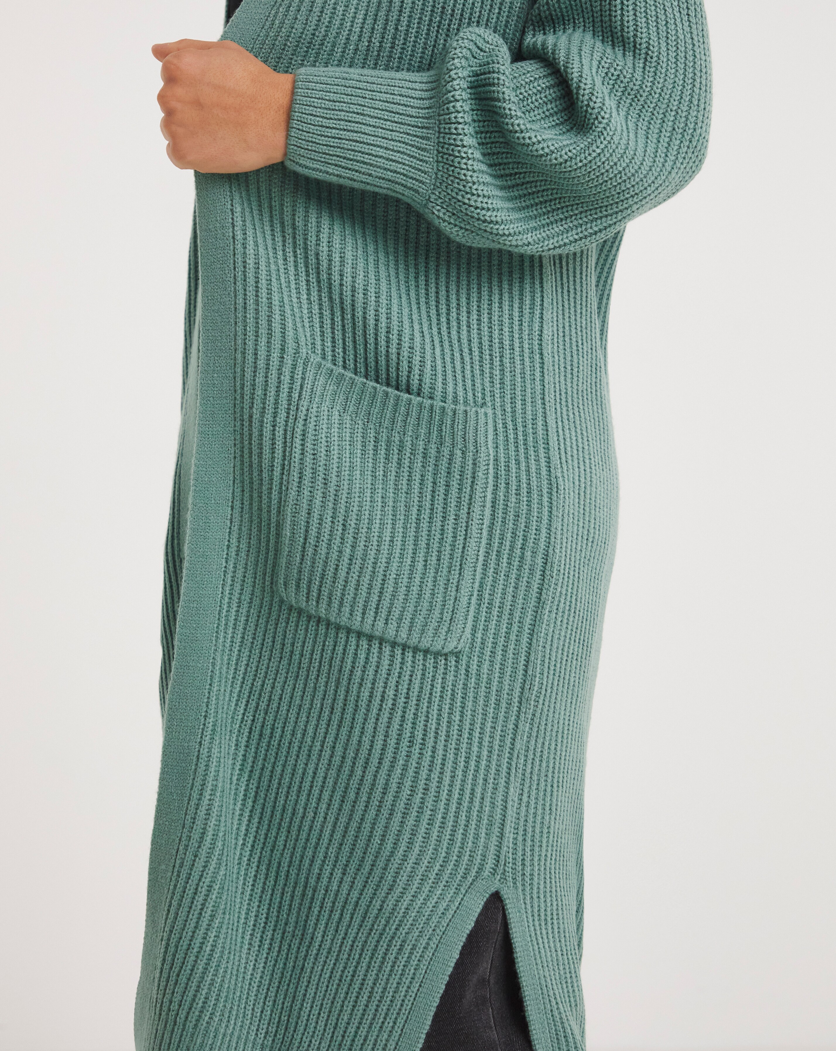 Long clearance rib cardigan
