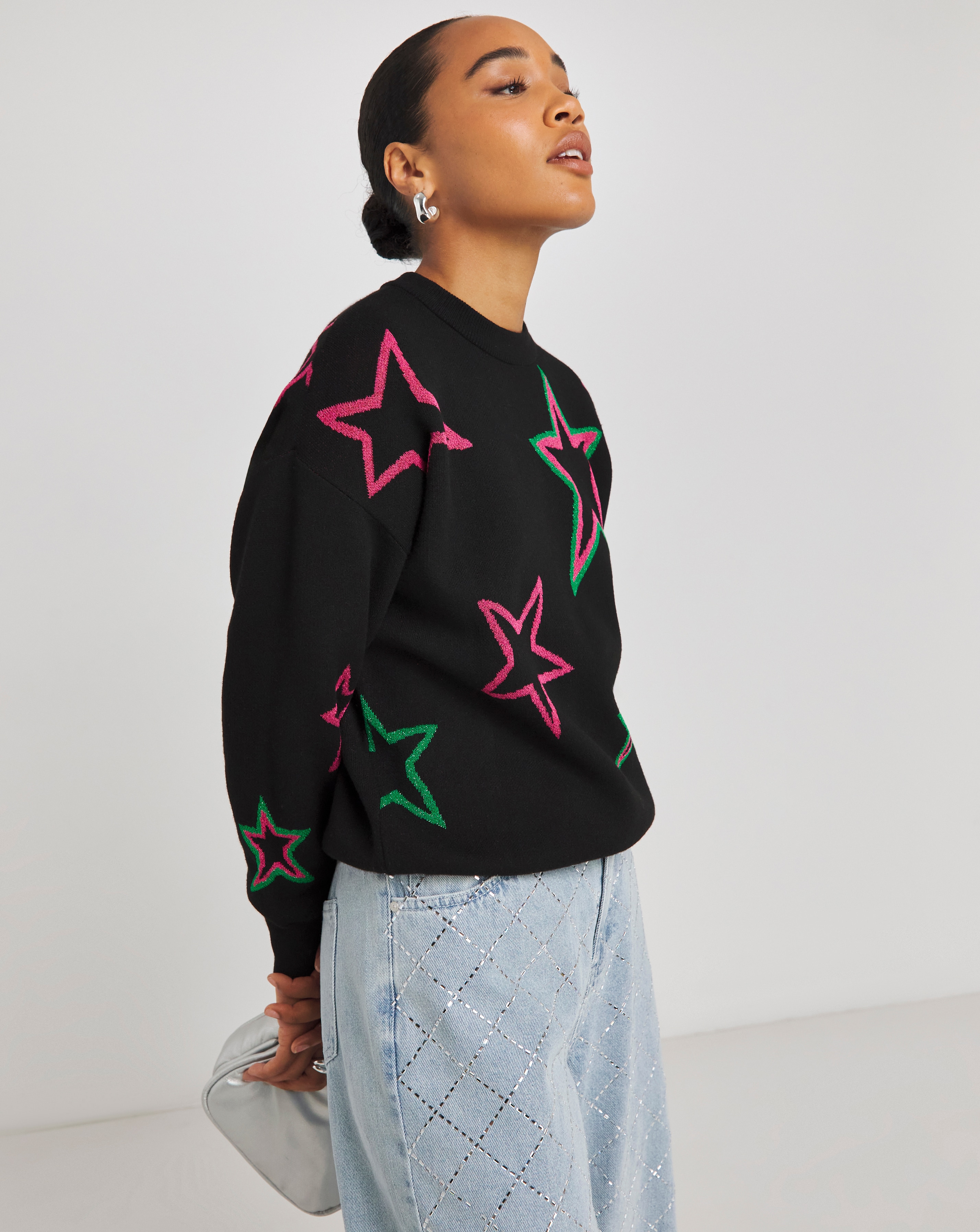 SBE X TW Glitter Star Jacquard Jumper