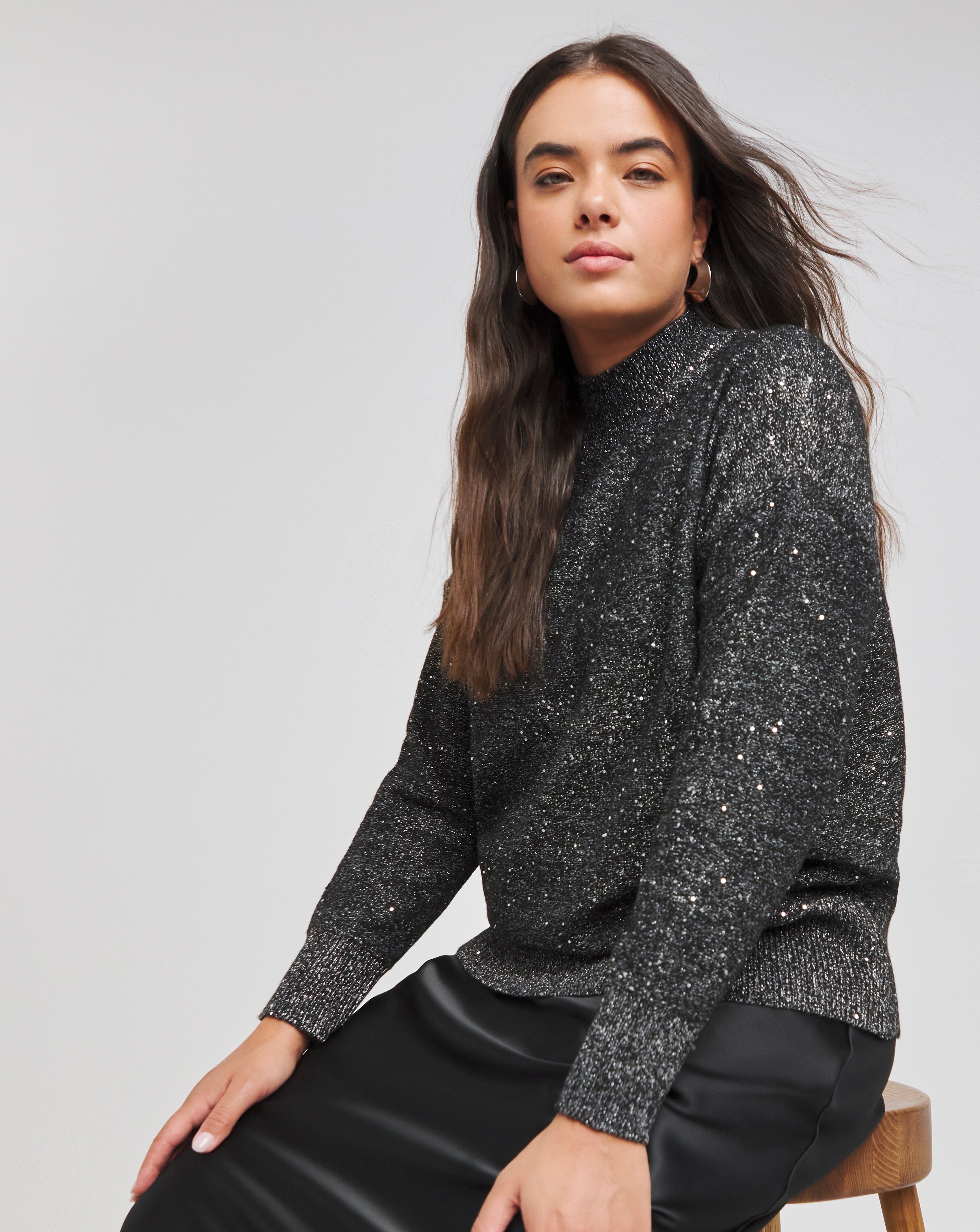 Black Sequin Jumper