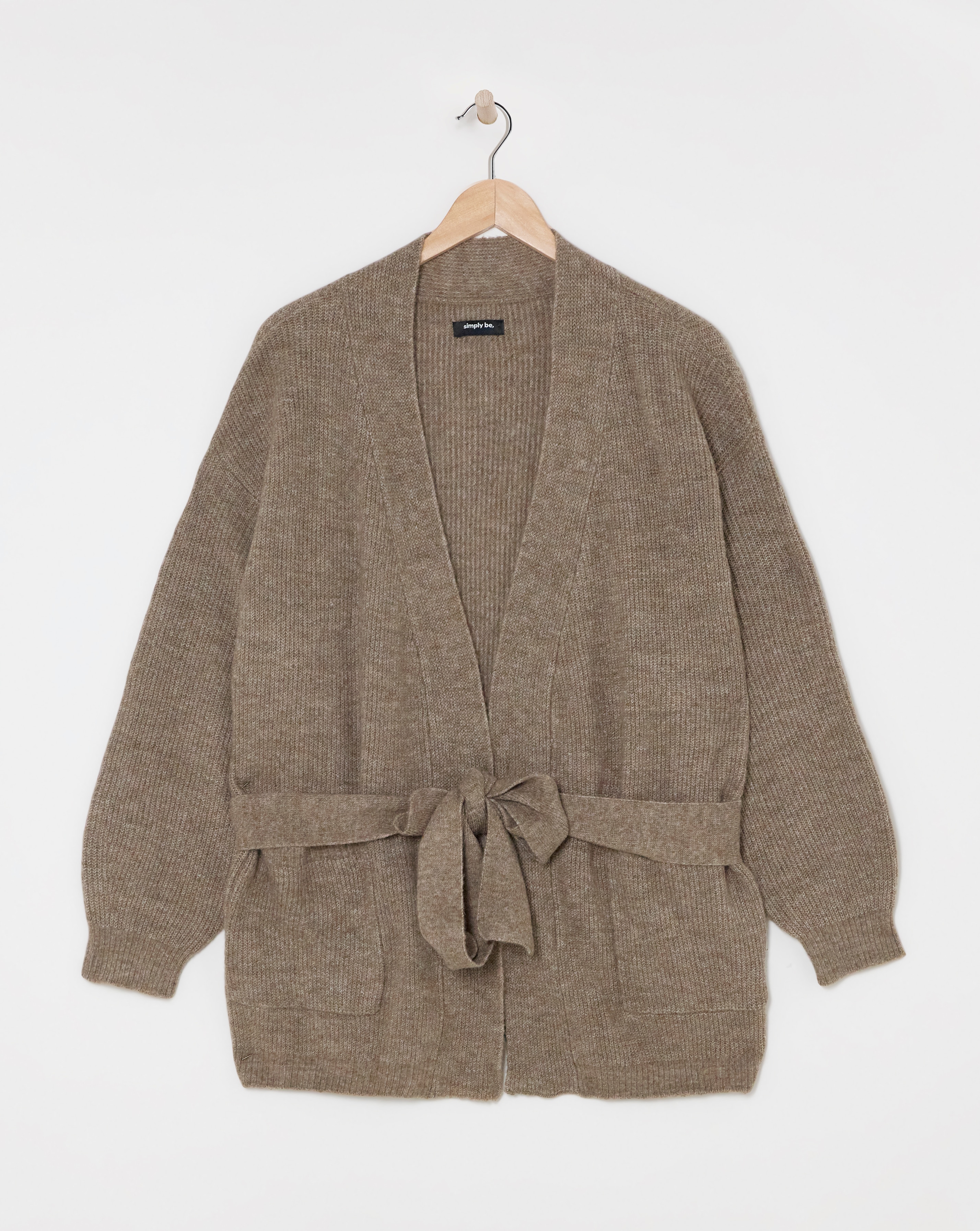 Belted Volume Sleeve Cardigan