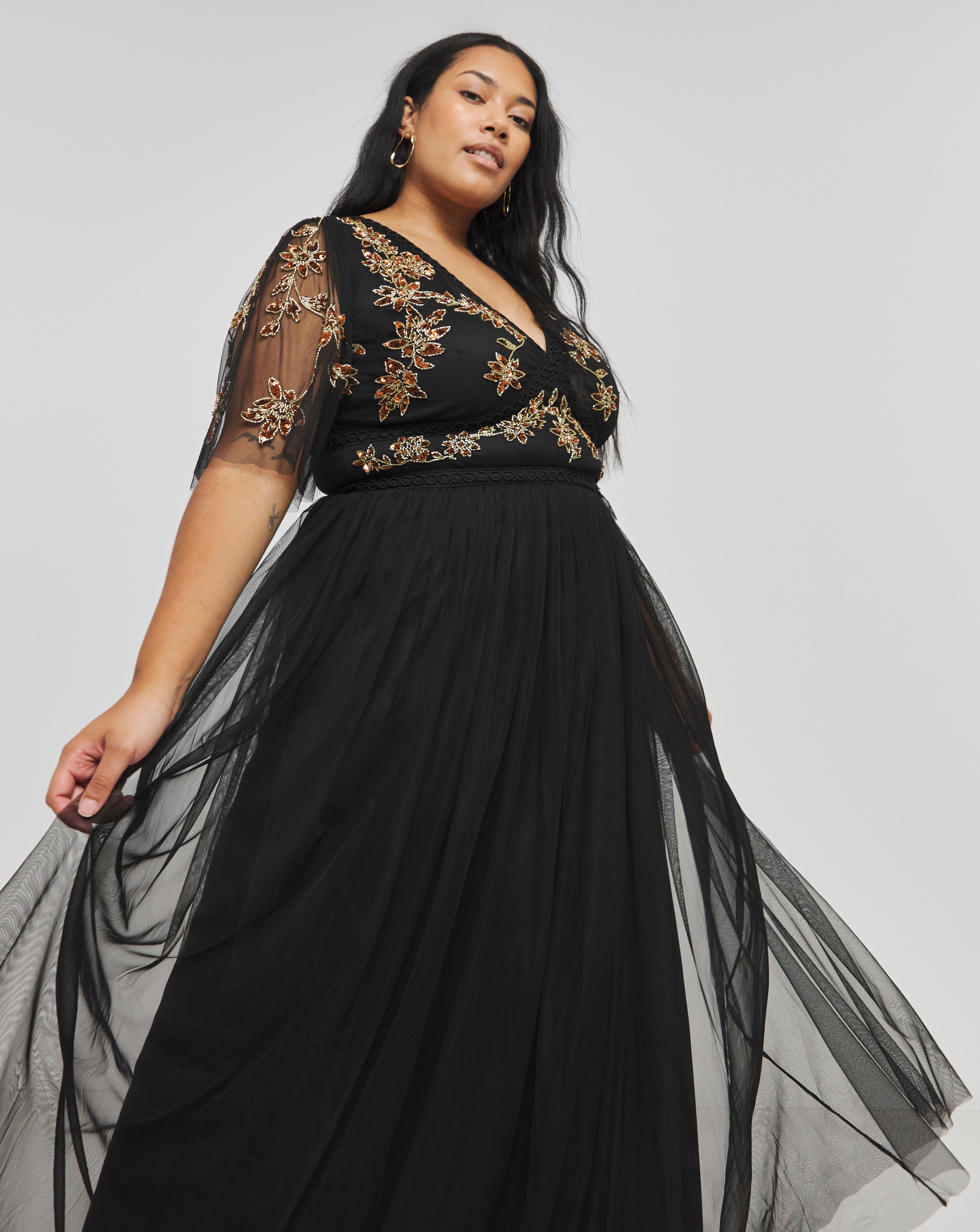 Maya Contrast Maxi Dress