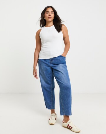 Calvin Klein Jeans Plus Woven Label Rib Tank Top