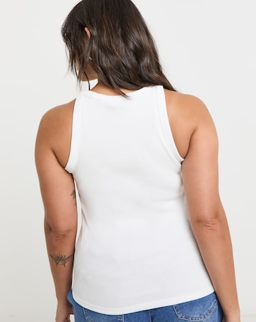 Calvin Klein Jeans Plus Woven Label Rib Tank Top