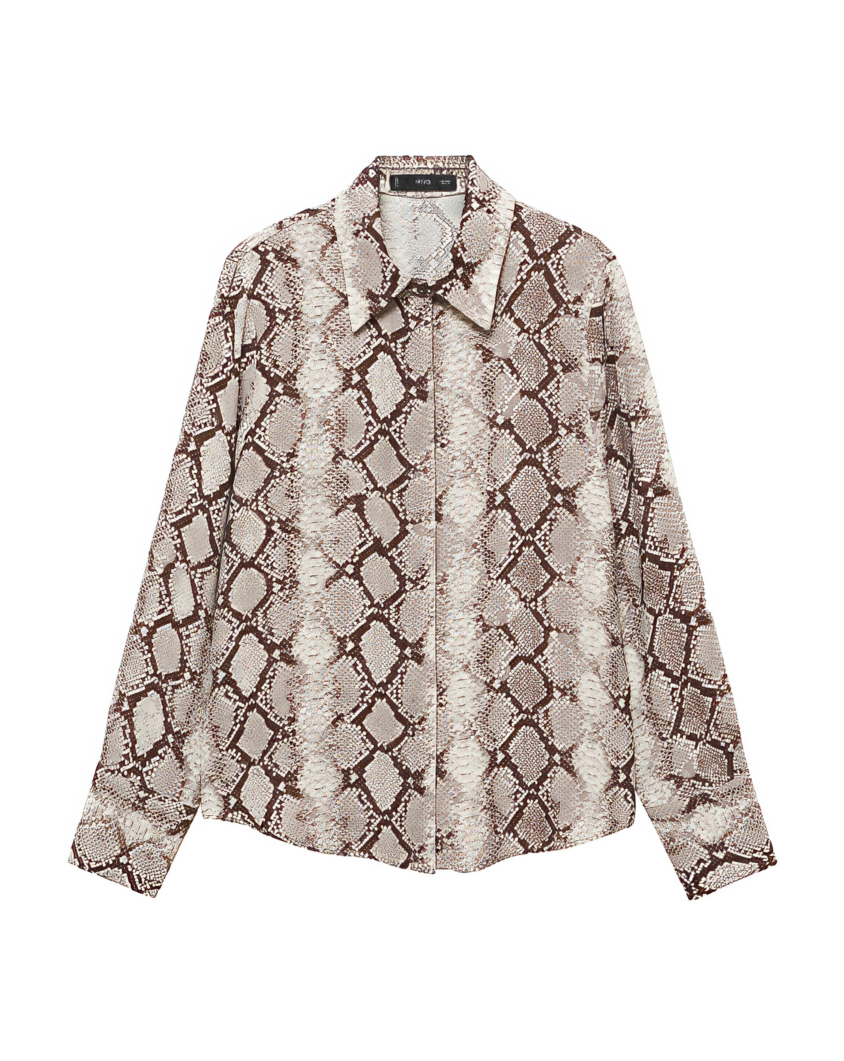 Mango Serpi Snake Print Shirt