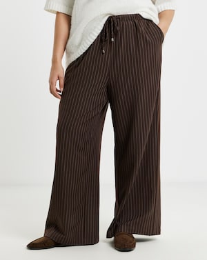 Pinstripe Drawstring WideLeg Trousers - Image 2