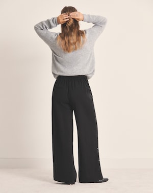 Simply Be Side Stripe Wide Leg Trousers - Image 2