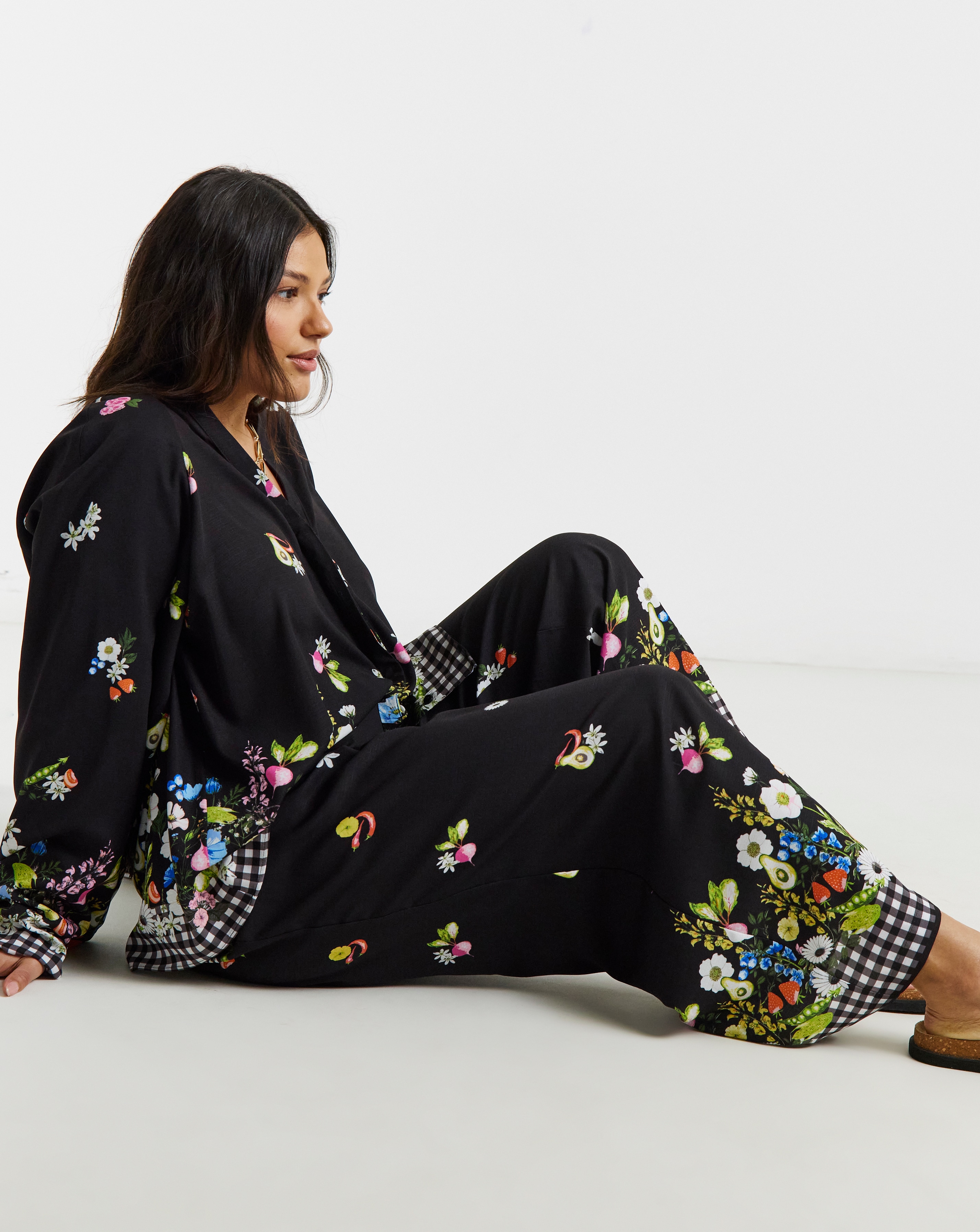 New In - Simply Be Fruit & Veg Print Trouser