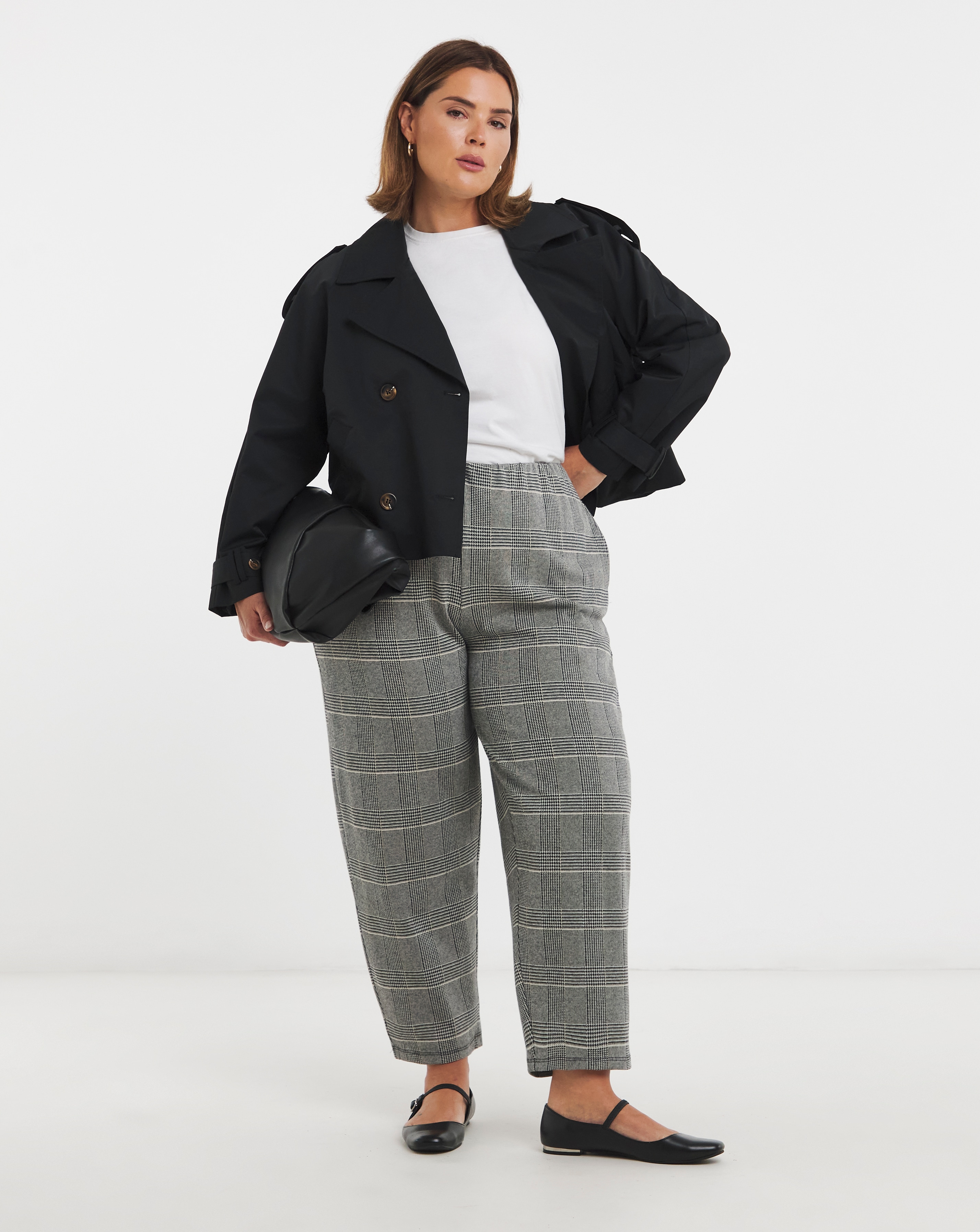 Grey Check Jacquard Trouser