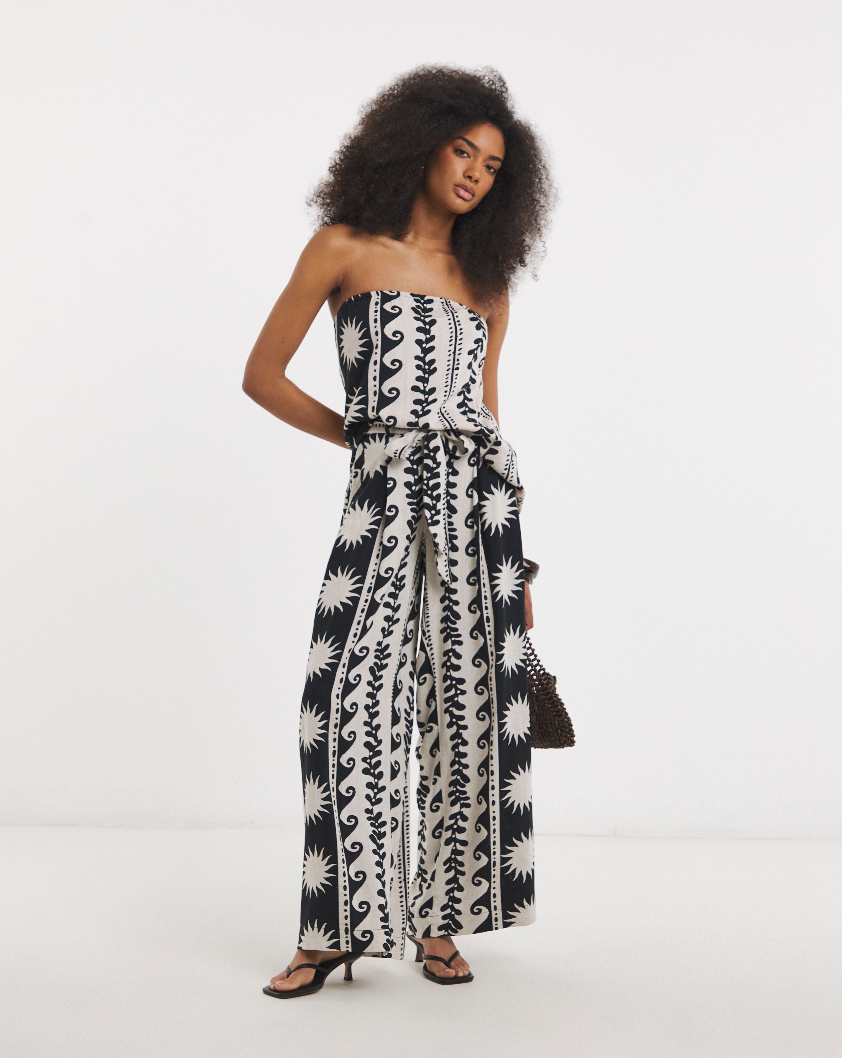 New In - Mono Printed Palazzo Trouser