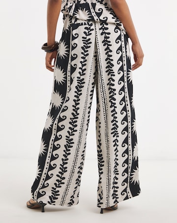 Mono Printed Palazzo Trouser