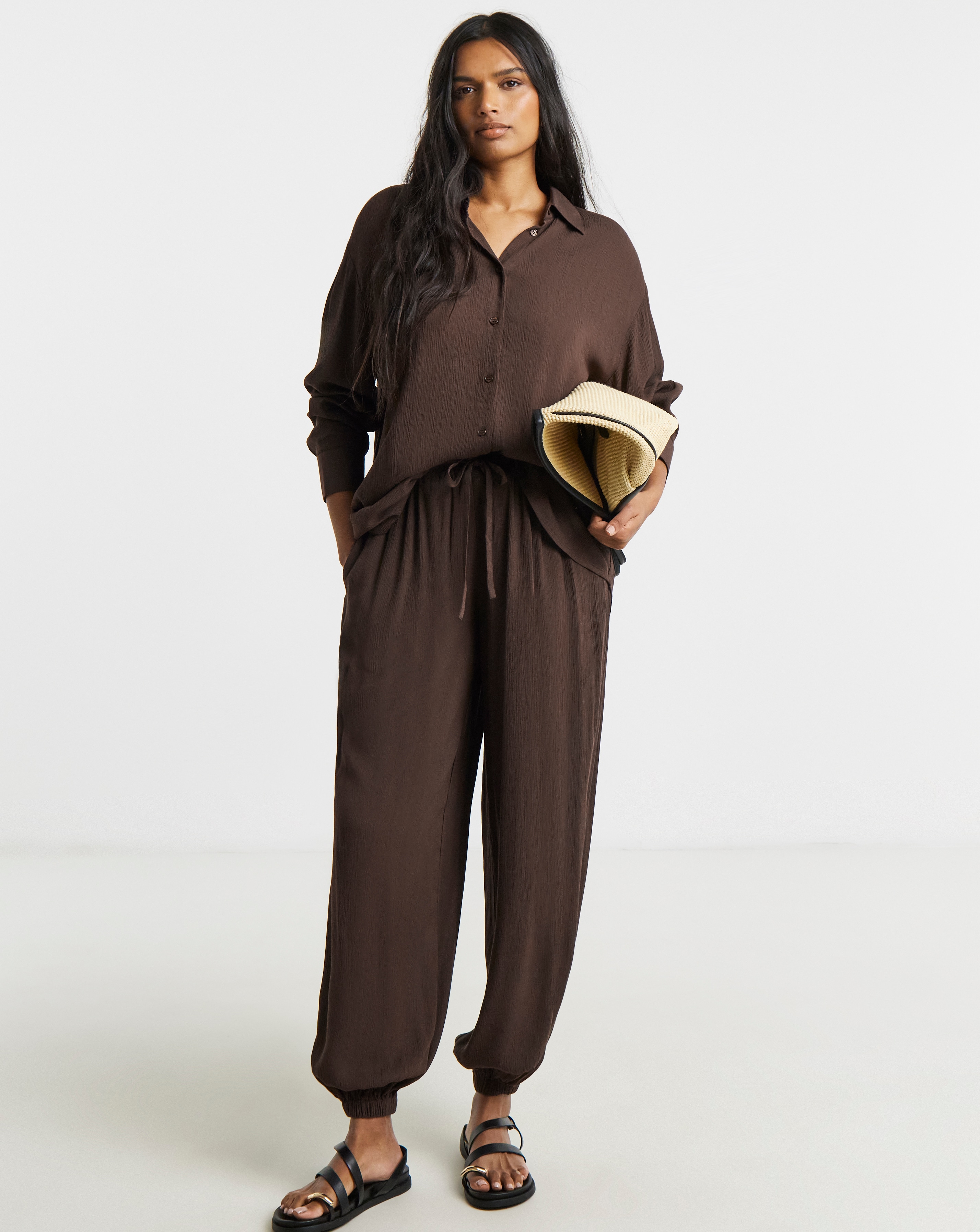 New In - Chocolate Crinkle Balloon Trouser