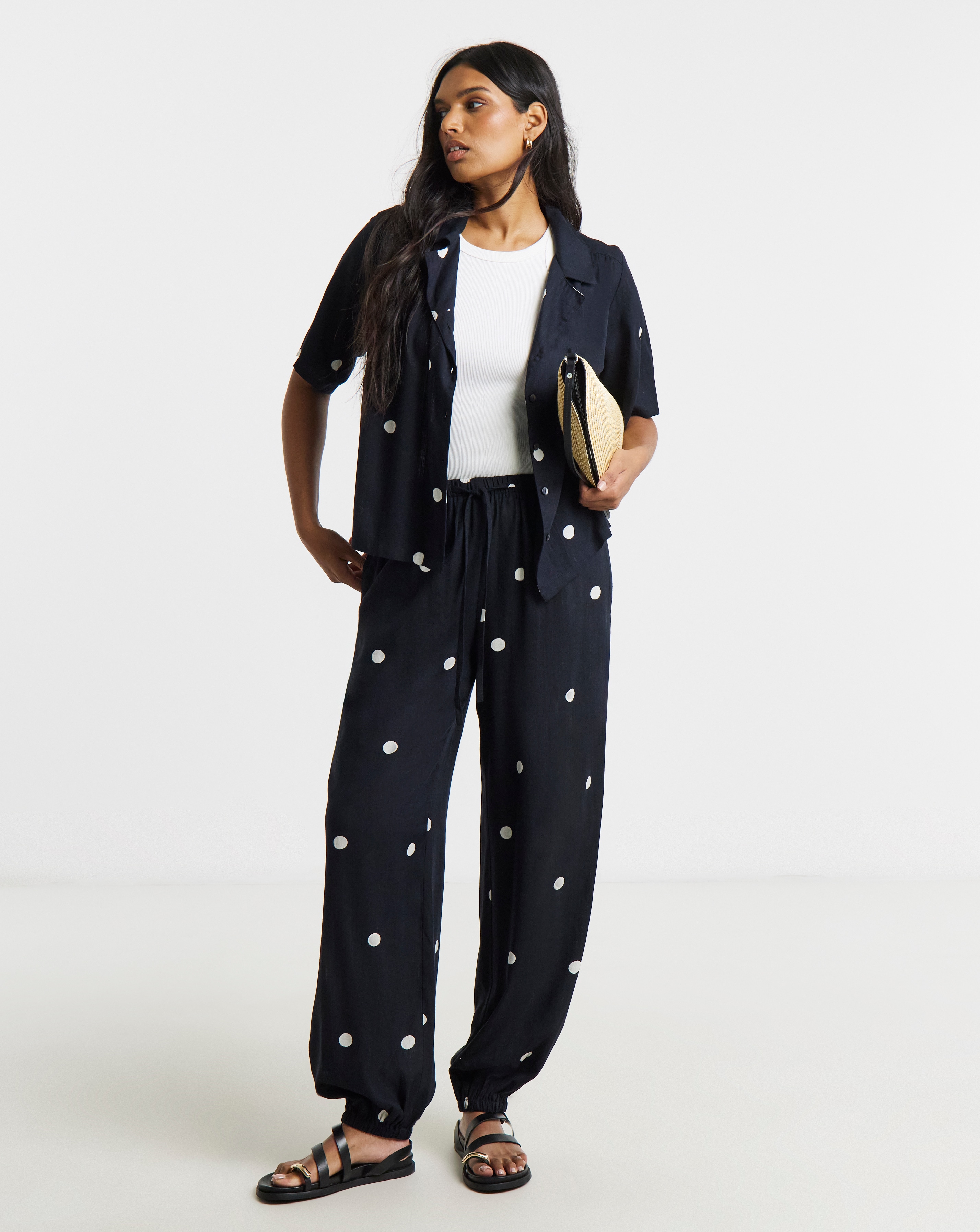 New In - Tie Hem Linen Trouser