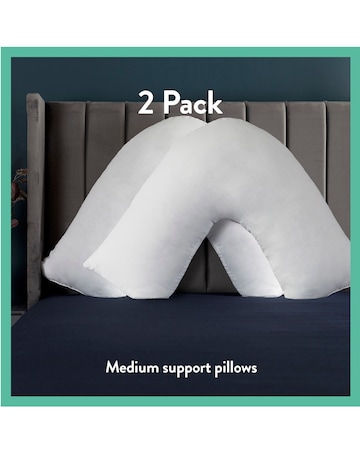 Slumberdown Pack of 2 V-Shaped Pillows