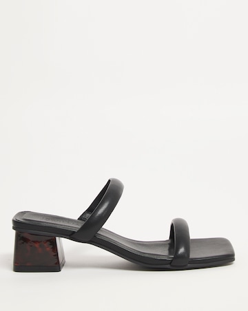 Tortoise Heel Mule Sandal - Extra Wide Fit (EEE)