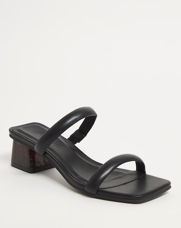 Tortoise Heel Mule Sandal - Extra Wide Fit (EEE)