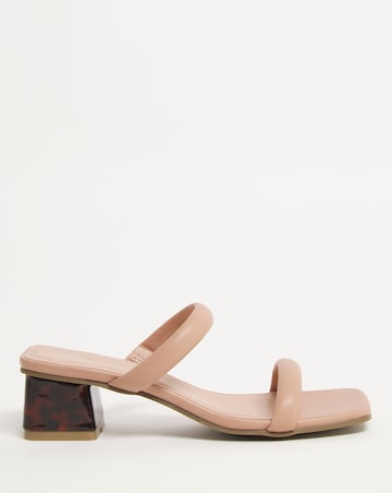 Tortoise Heel Mule Sandal - Extra Wide Fit (EEE)