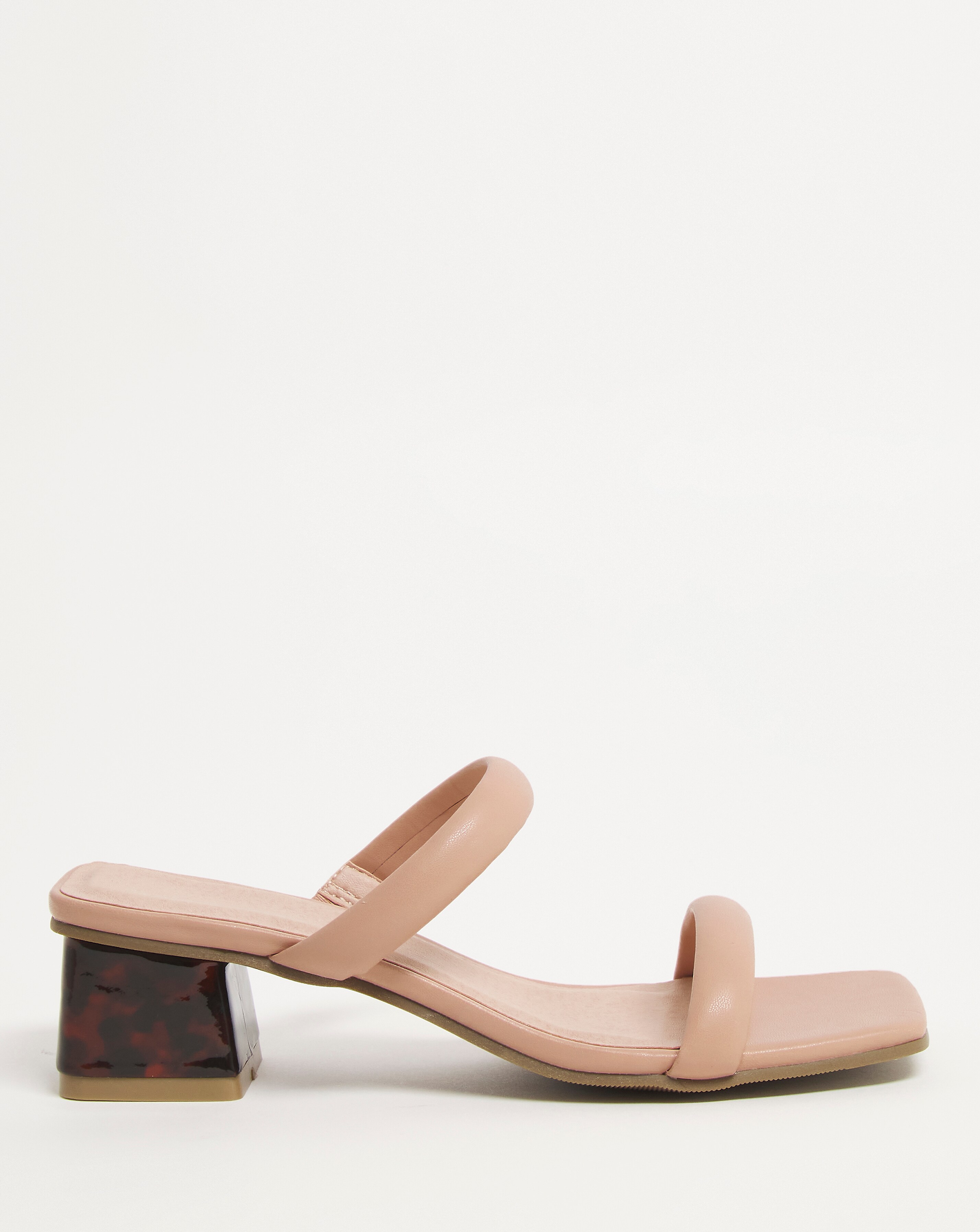 Tortoise Heel Mule Sandal - Extra Wide Fit (EEE)