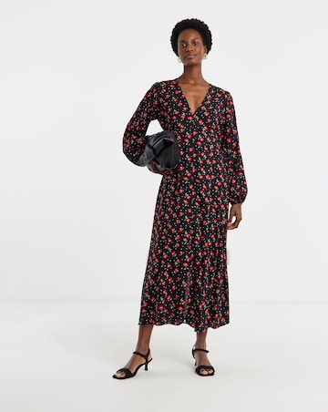 Cherry Print Button Through Tea Dress