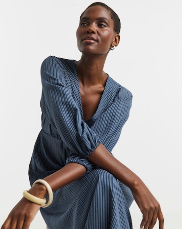 Stripe Button Detail Tea Dress