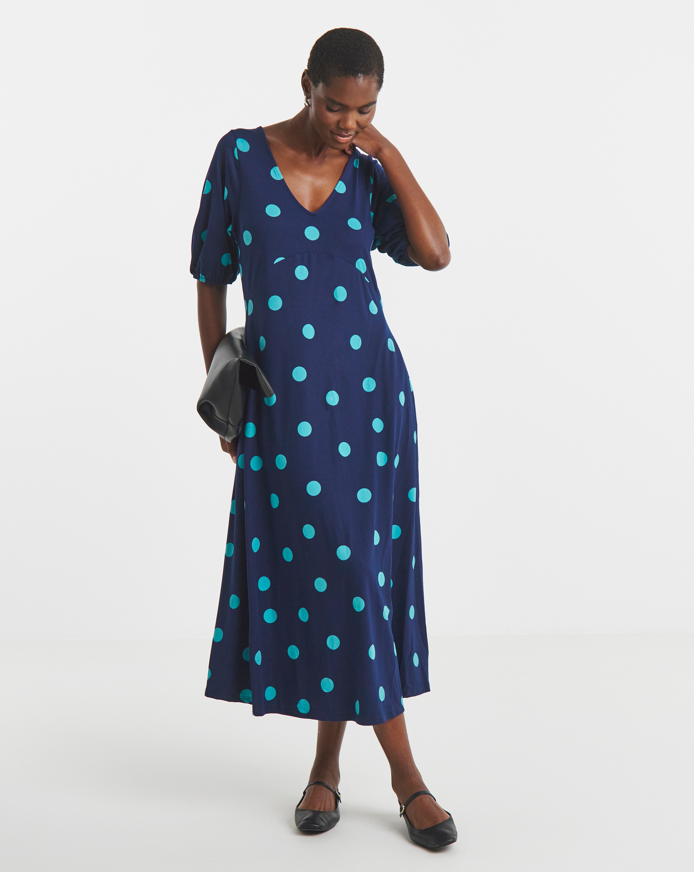 New In - Soft Touch Half Sleeve Smock Dress