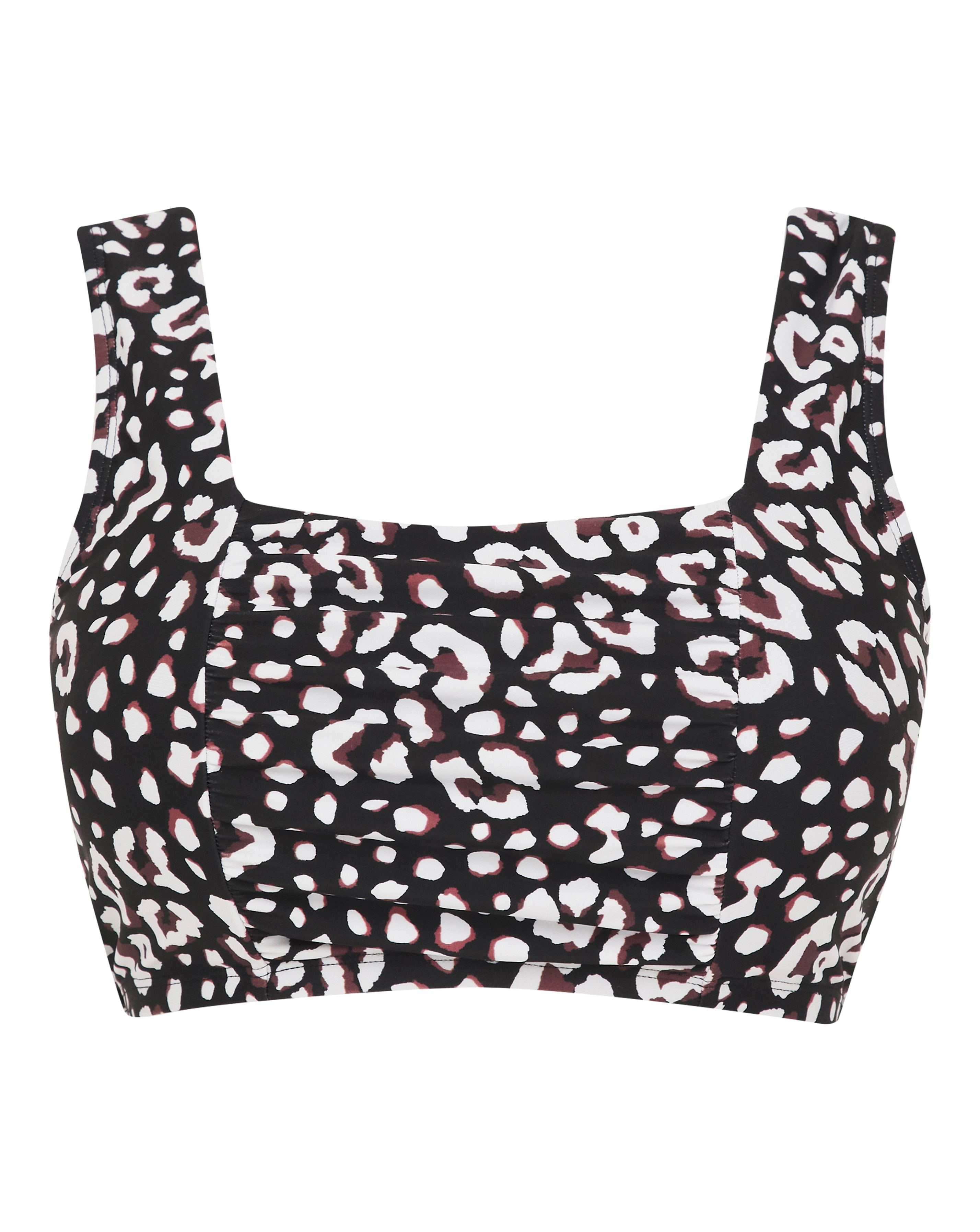 Mix And Match Square Neck Bikini Top - Animal print - Size 30 - Women's