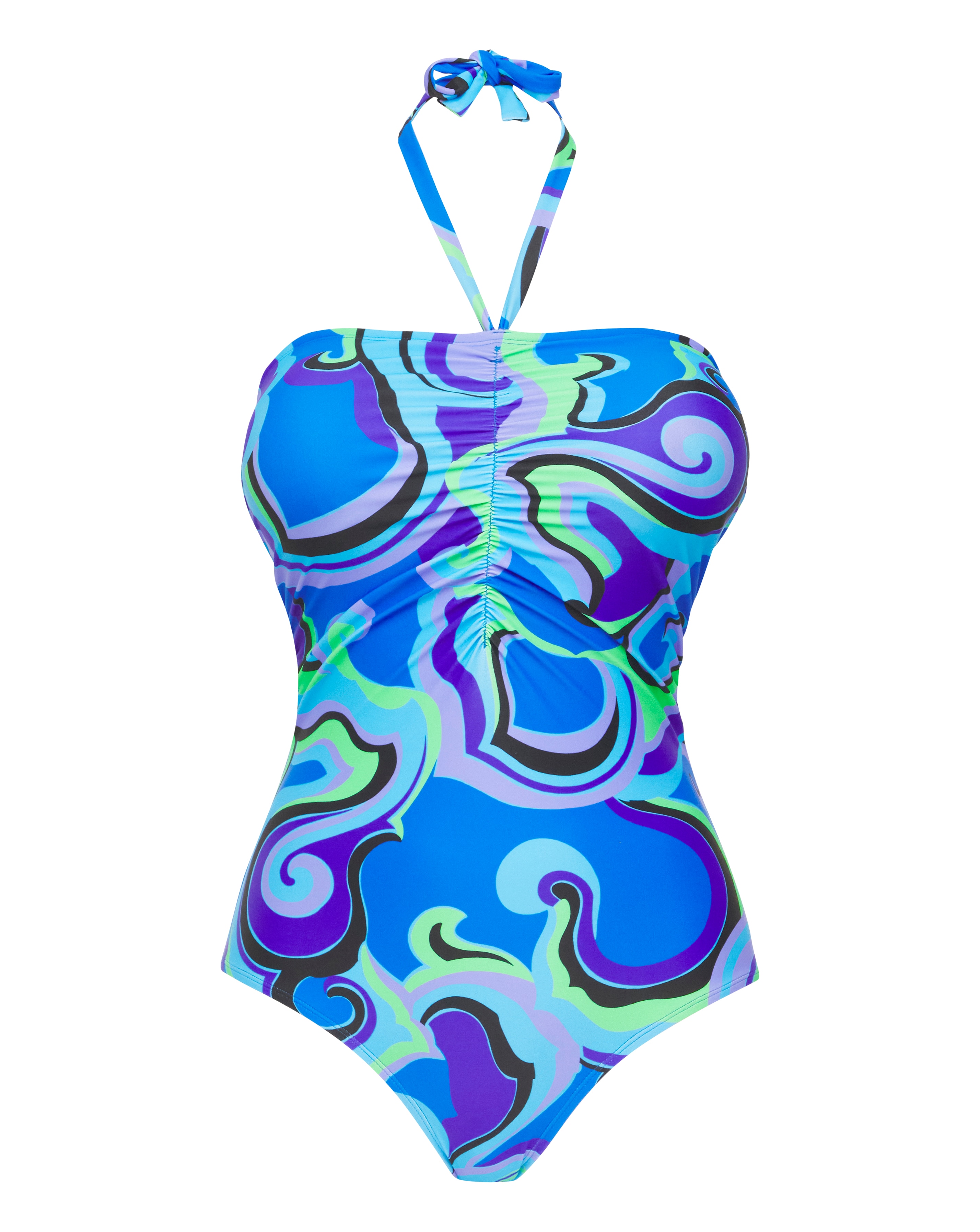Swirl Bandeau Swimsuit