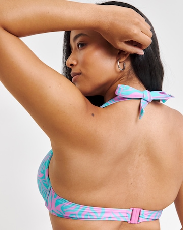 Butterfly Mix and Match Underwired Padded Plunge Bikini Top