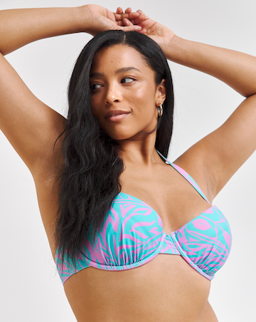 Butterfly Mix and Match Underwired Padded Plunge Bikini Top