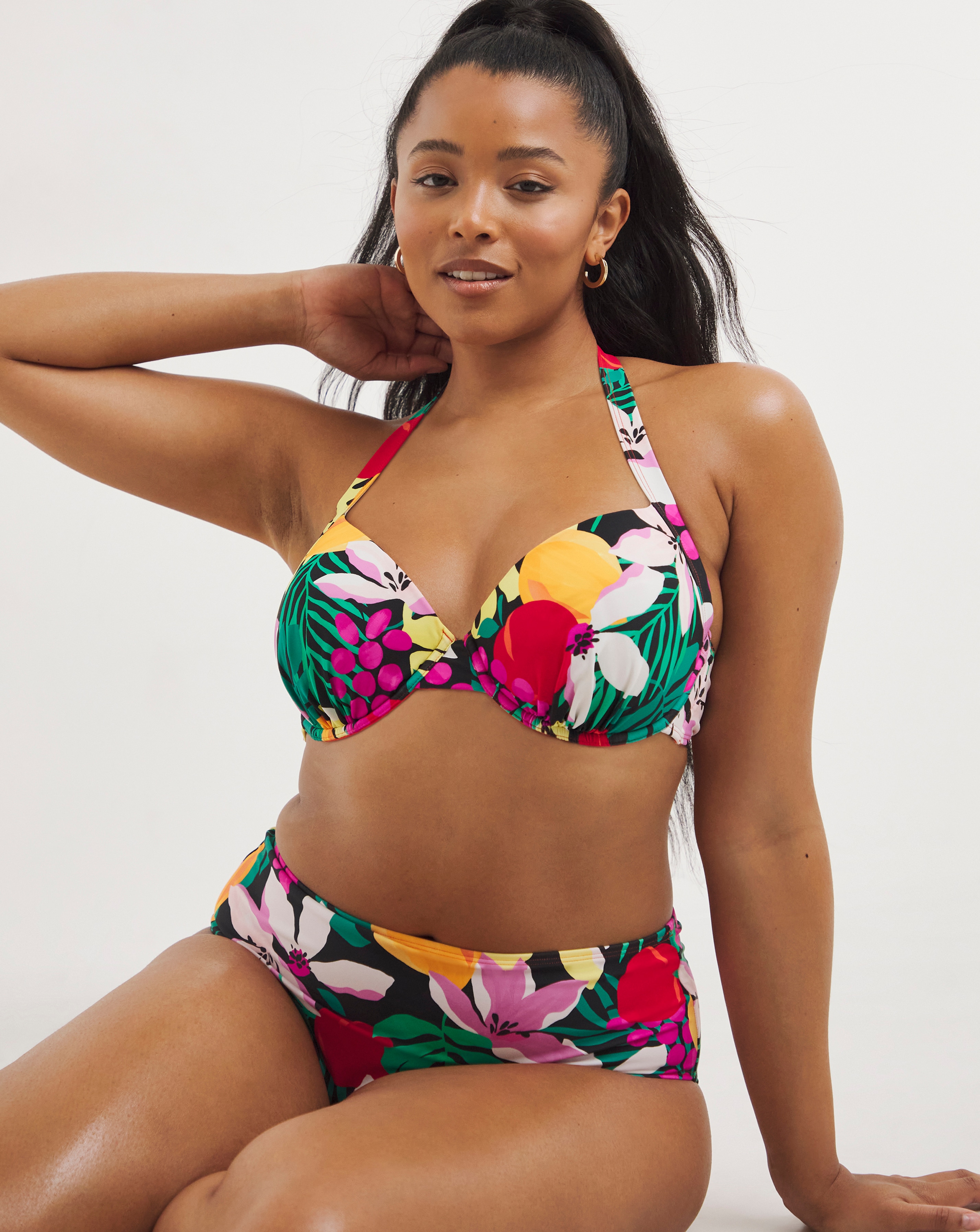 High waisted deals plunge bikini