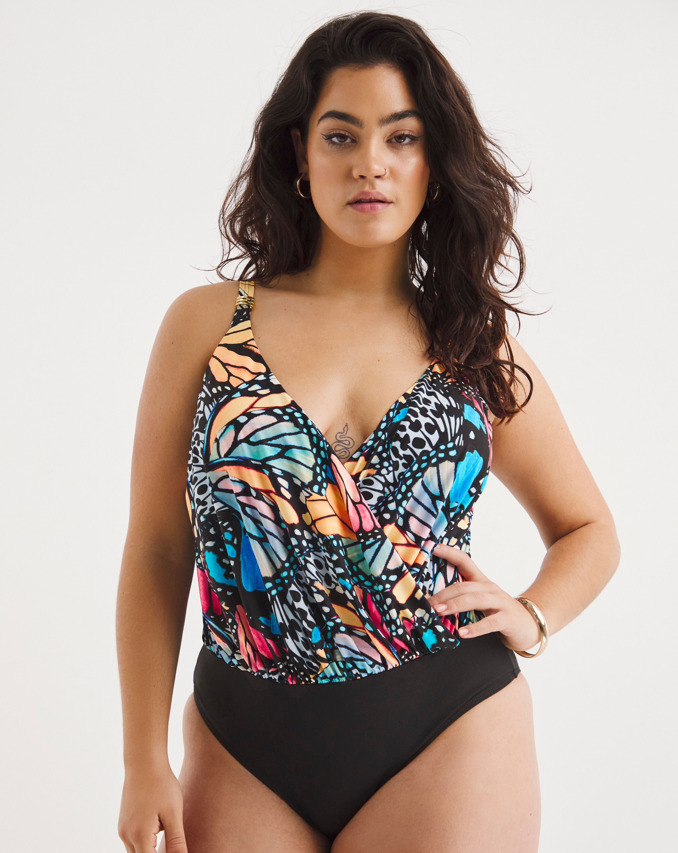Blouson swimsuit plus size uk discount