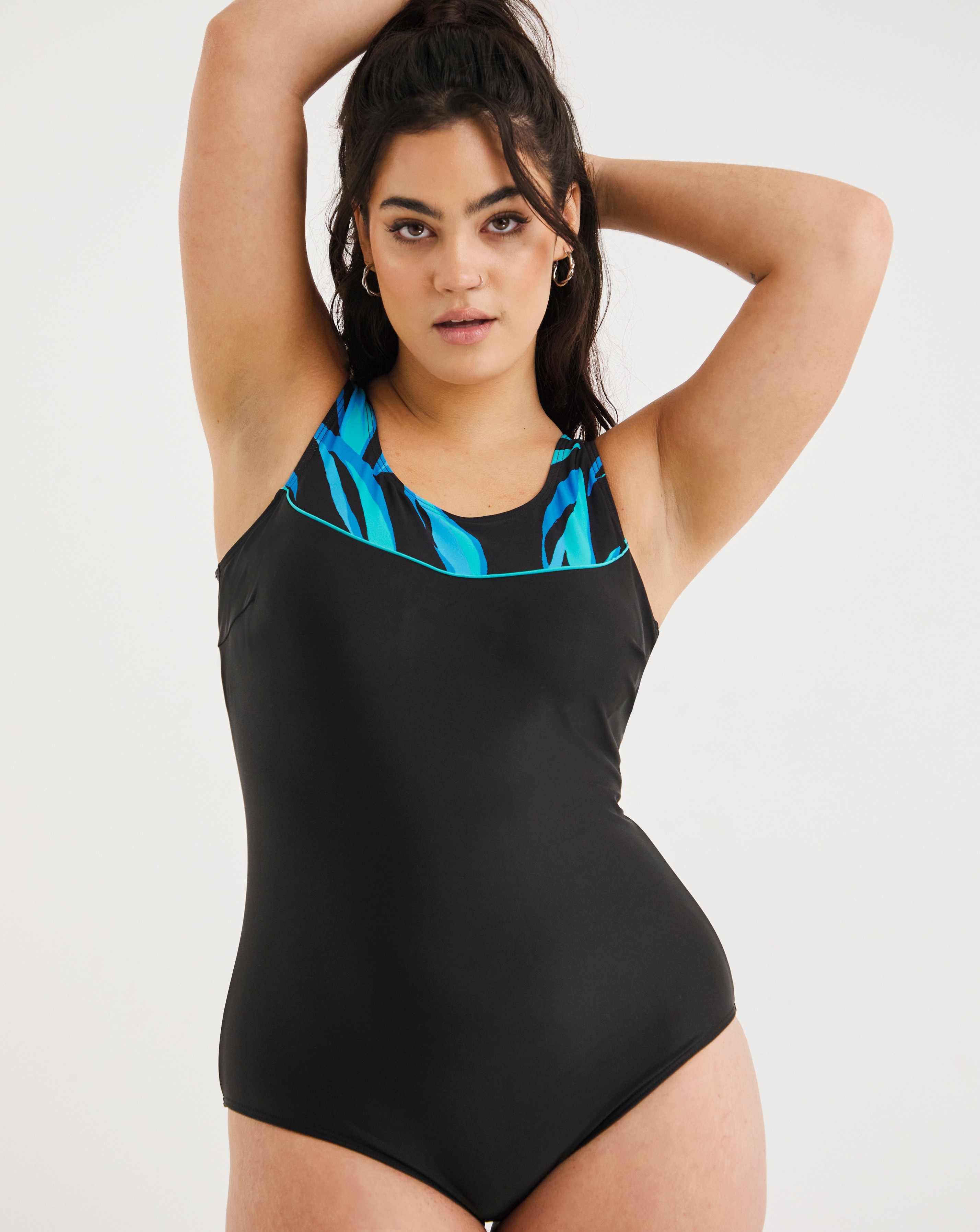 Sports Scoop Neck Swimsuit