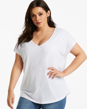 2 Pack V Neck Slouch T Shirts