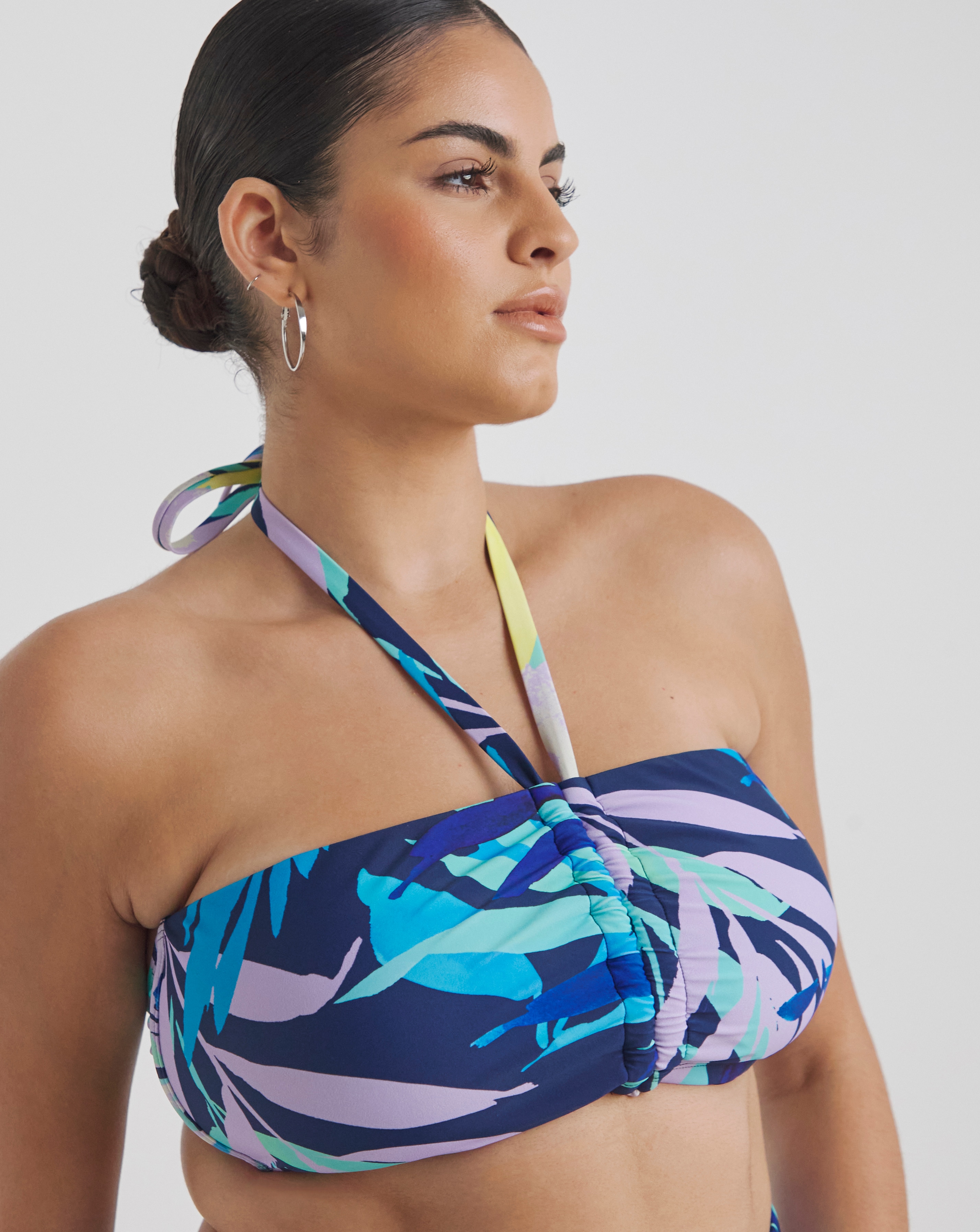 Leaf Mix And Match Bandeau Bikini Top