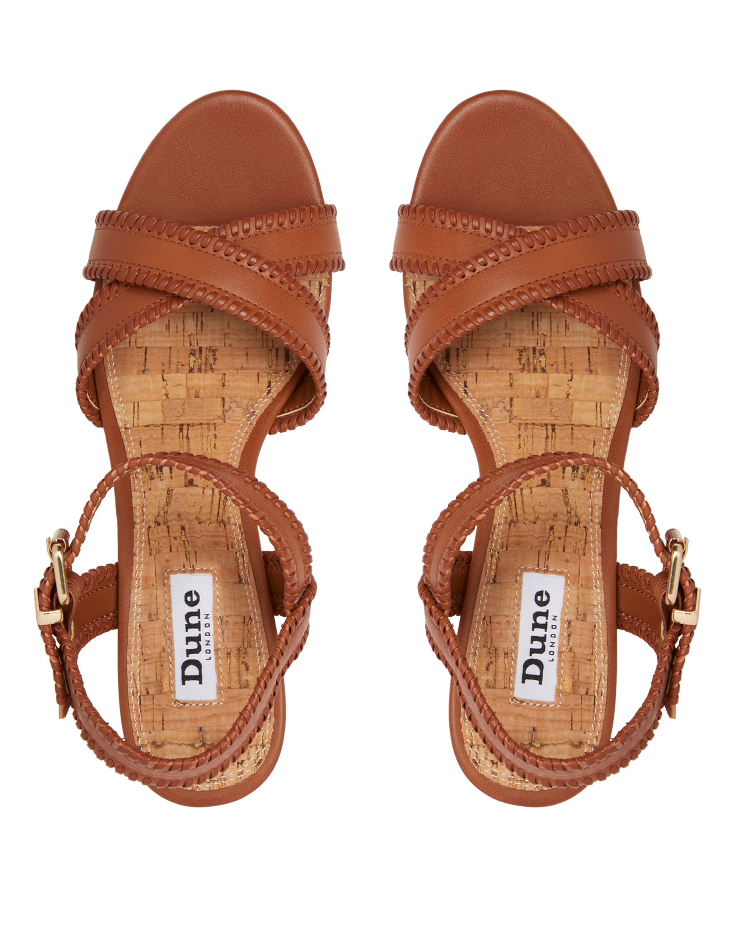 Dune Karm Cork Wedge Sandals Standard D Fit | Simply Be