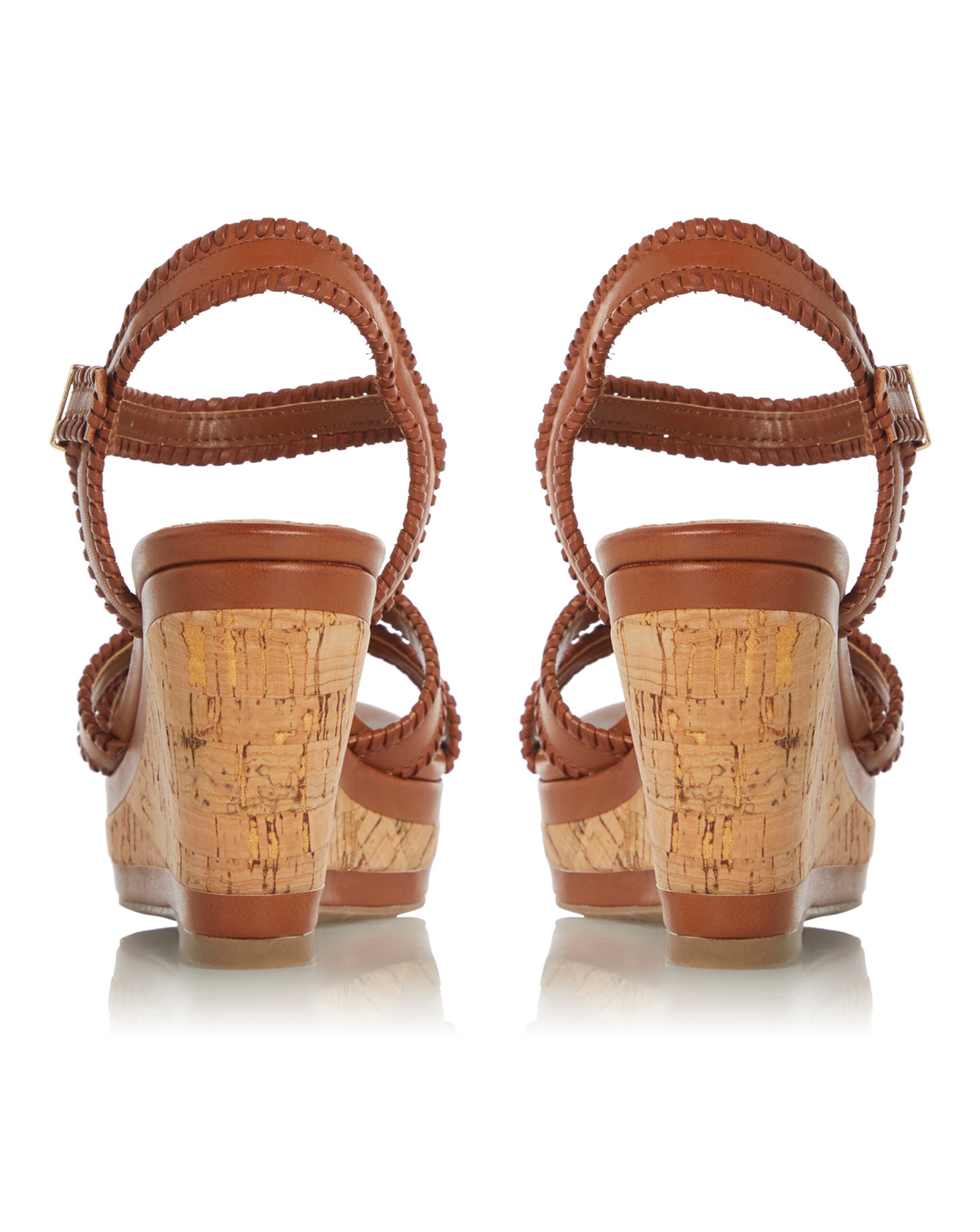Dune Karm Cork Wedge Sandals Standard D Fit | Simply Be