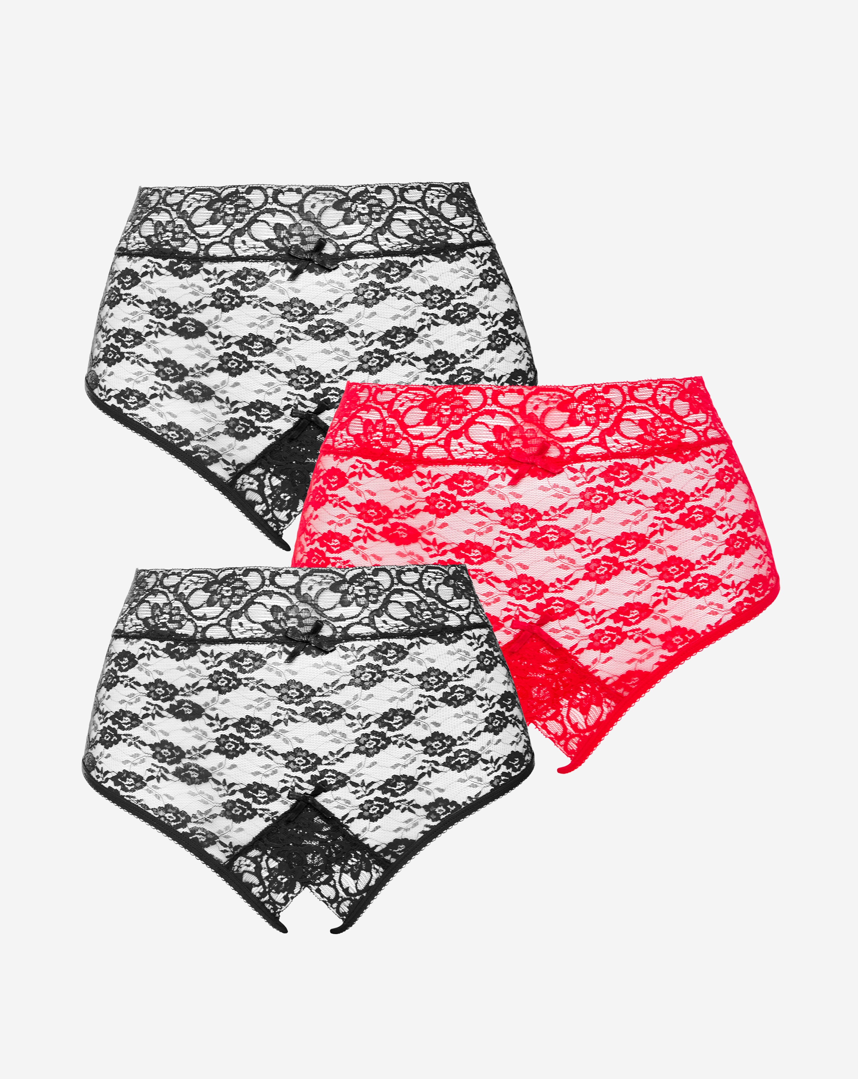 Simply Be 3 Pack Crotchless Lace Brief