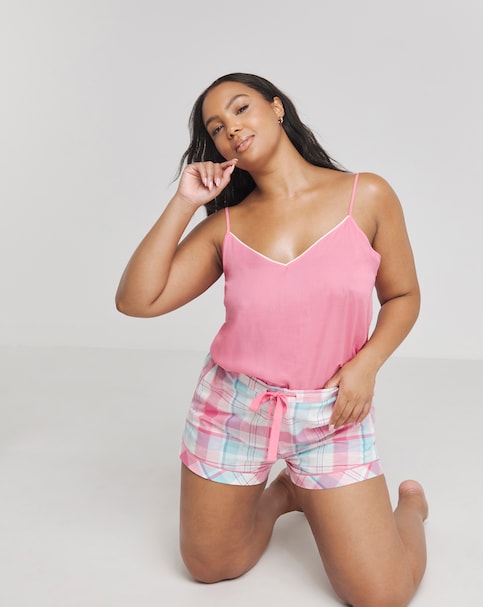 Cyberjammies Cami PJ Set Pink Mix