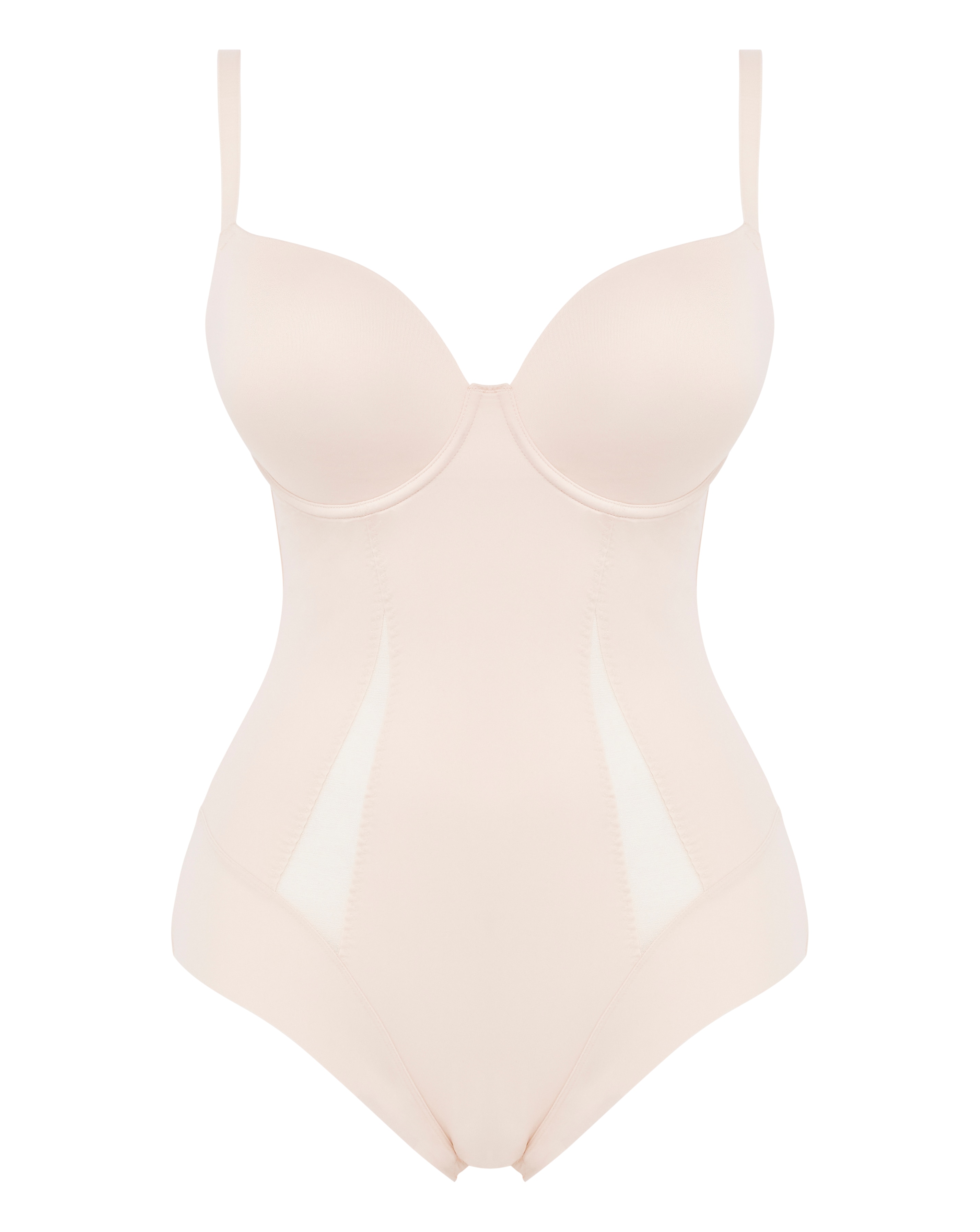 Pretty Secrets DD+ Smoothing Firm Control Body In Blush | UK Size 44DD Women's