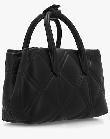 Emporio Armani Diamond Quilt Black Mini Tote Bag